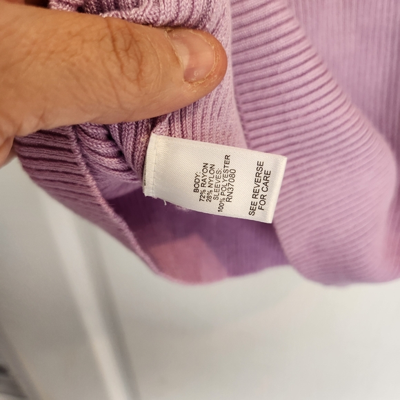 Cato Lilac Mesh Floral Sleeve Blouse Size XL BNWT - Picture 6 of 6